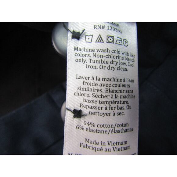 Everlane Navy Blue Straight Leg Flat Front Pants Men's 35x30" Neutral Minimal - Picture 4 of 9